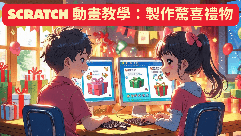 Scratch 動畫教學：10 分鐘完成節慶卡片動畫，讓孩子玩中學會程式邏輯！