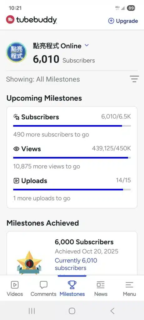 YouTube觀看次數證明(40萬次撥放)