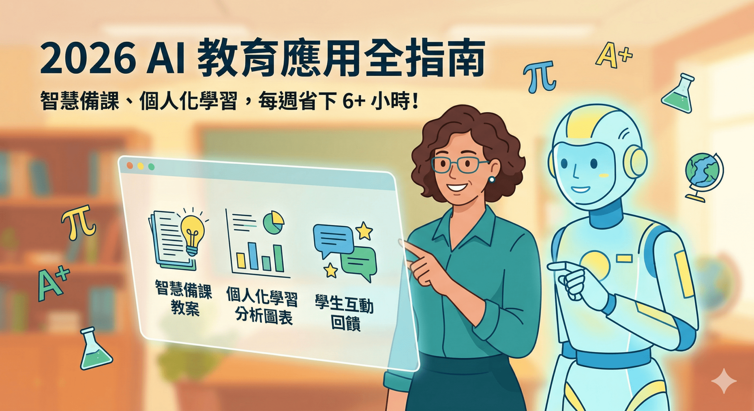 AI教育應用完整指南:2026年老師必學的3大關鍵,省下60%備課時間 2 AI教育應用完整指南:2026年老師必學的3大關鍵,省下60%備課時間