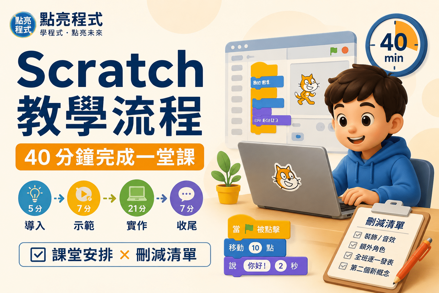 Scratch 教學流程｜點亮程式教師實用工具